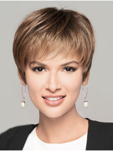 Straight Blonde Boycuts 8" Short Hairstyles For Women