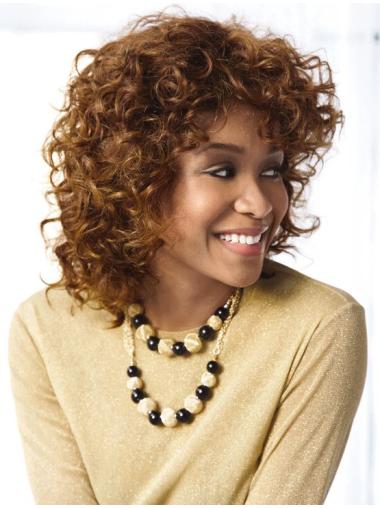 Curly Auburn Layered Discount African American Wigs