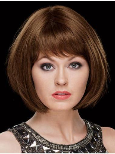 Bobs Straight Brown Durable Synthetic Wigs