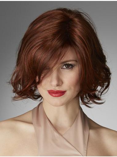 Red Layered Curly Suitable Lace Wigs