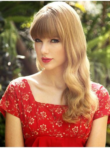 Blonde With Bangs Wavy Gorgeous Taylor Swift wigs