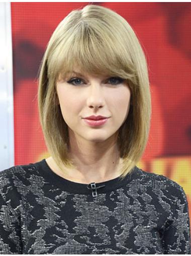 Straight Blonde 100% Hand-tied Flexibility Taylor Swift wigs