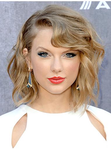 Curly Blonde With Bangs Hairstyles Taylor Swift wigs