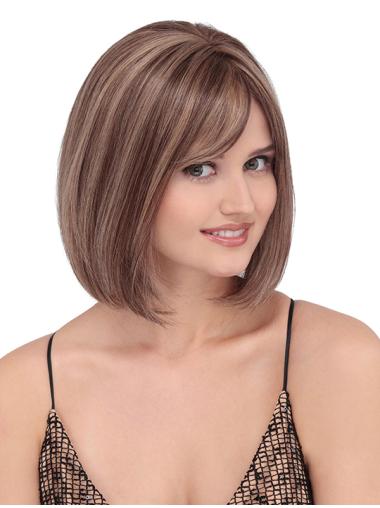 Synthetic Blonde Straight Hairstyles Bob Wigs