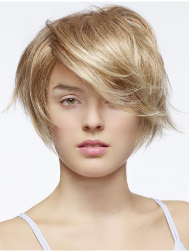 Straight Blonde Layered Cheapest Short Wigs