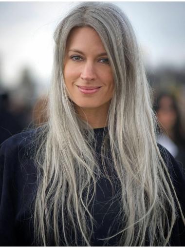 Monofilament Straight Suitable Grey Wigs