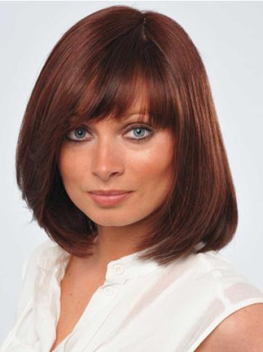 Red Bobs Straight Sassy Full Lace Wigs