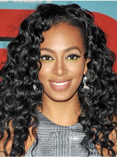 Curly Black Lace Front Beautiful Celebrity Wigs