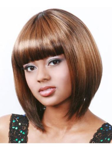 Auburn Bobs Straight Style African American Wigs