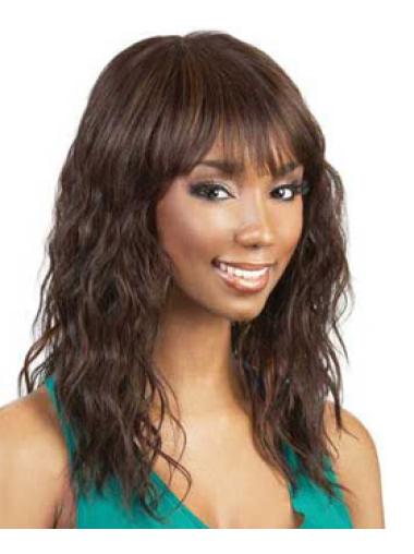 Auburn With Bangs Wavy Great African American Wigs