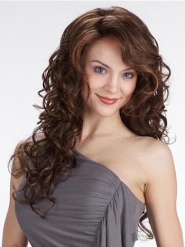 Brown Lace Front Curly Cheapest Long Wigs