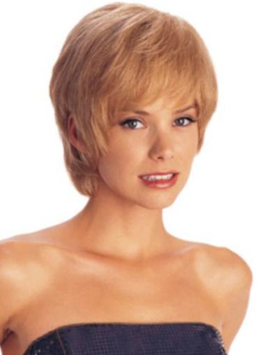 Auburn Layered Straight Top Synthetic Wigs