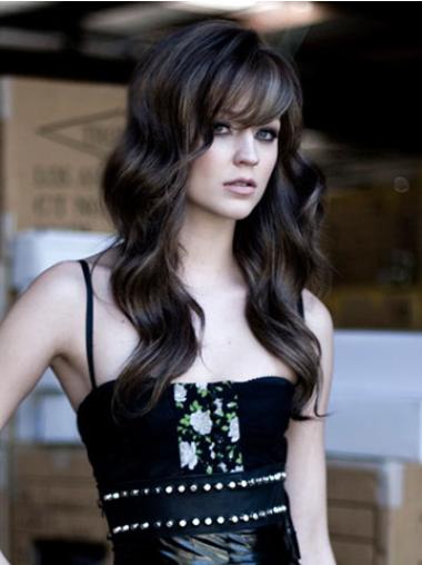 Black With Bangs Wavy Great Synthetic Wigs
