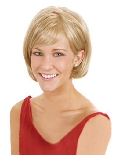 Synthetic Blonde Straight Gorgeous Medium Wigs