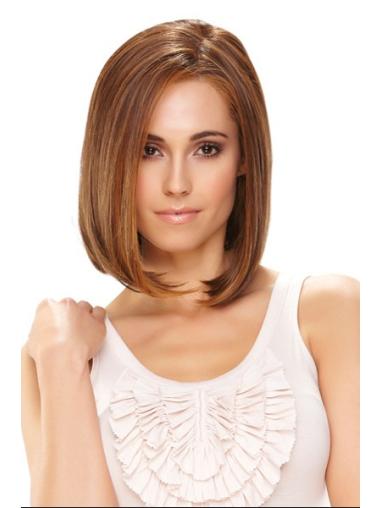 Straight Brown Without Bangs Beautiful Medium Wigs