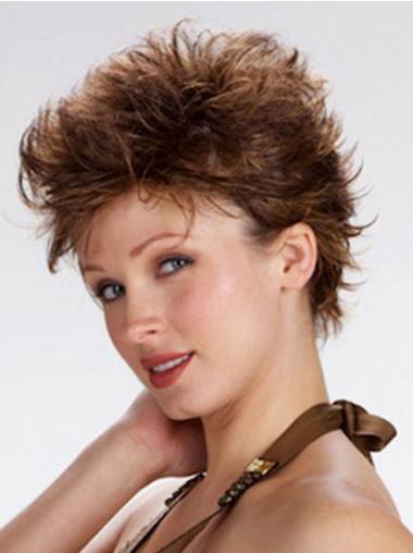 Brown Boycuts Cropped Durable Short Wigs