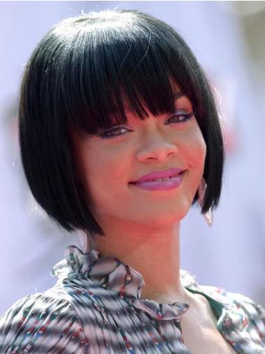 Straight Bobs Black Sassy Rihanna wigs