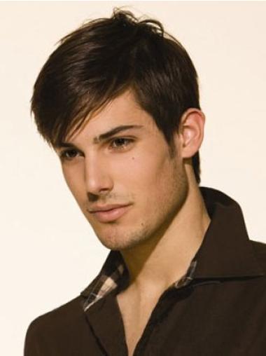 Straight Brown Affordable Men Wigs