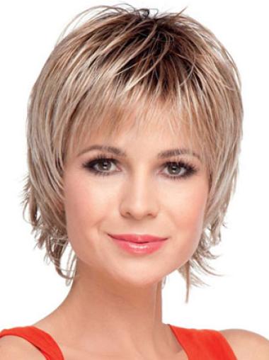 Straight Blonde Boycuts Affordable Short Wigs