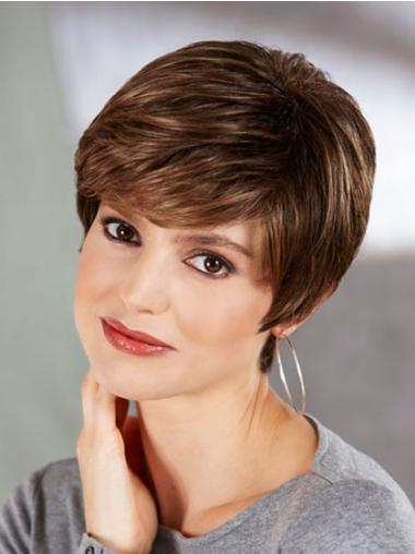 Synthetic Boycuts Straight Affordable Short Wigs