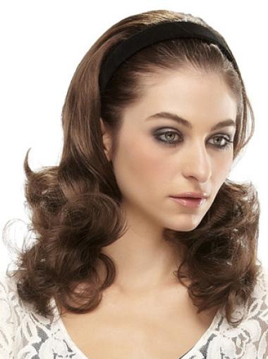 Brown Wavy Fashionable Wigs/Human Hair Wigs & Half Wigs