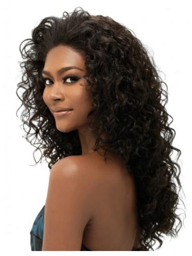 Curly Black Fashionable Wigs/Human Hair Wigs & Half Wigs