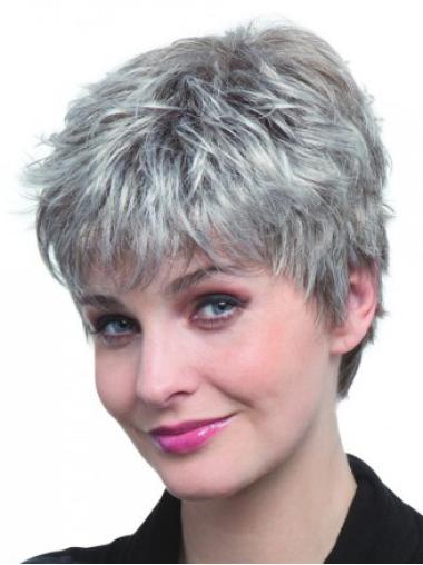 Cropped Straight Online Grey Wigs