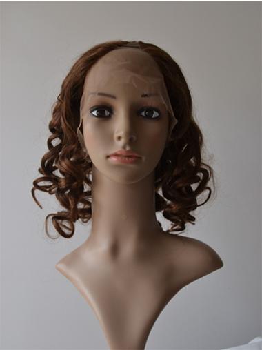 Brown Curly Fashionable U Part Wigs