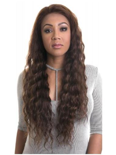22" Wavy Lace Front Brown African American Hairstyles