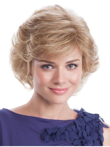 Wavy 9" Blonde Capless Wig For Women Classic Style