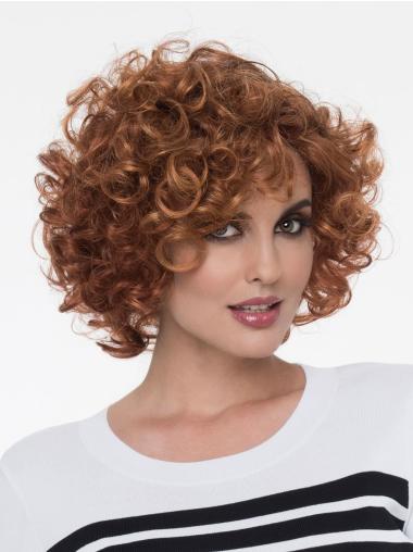 Auburn Synthetic With Bangs 8" Monofilamen Crown Wig
