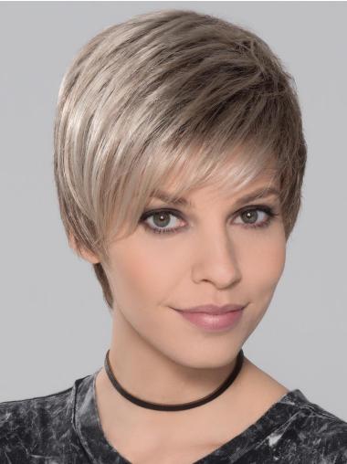 Cropped 4" Straight Ombre/2 tone Boycuts Wefted Wig