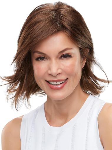 Auburn Synthetic Without Bangs 12" Monofilament Fibre Wigs