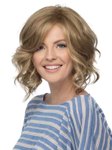 Layered Curly Blonde Lace Front Wigs