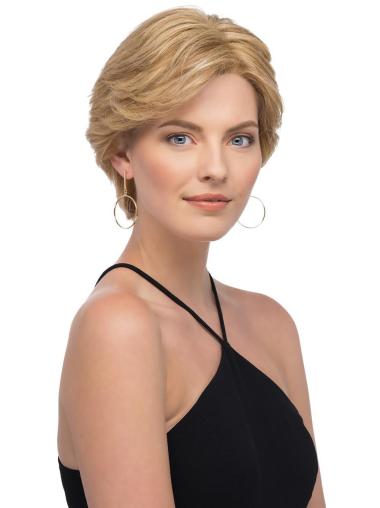 100% Hand-tied 6" Blonde Layered Human Wig