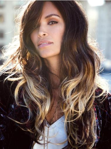 Layered 20" Ombre/2 tone Wavy Long Hand tied Wig