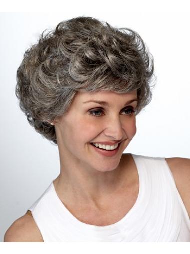 Synthetic Curly New Grey Wigs